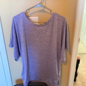 NWT purple SS ruched side shirt